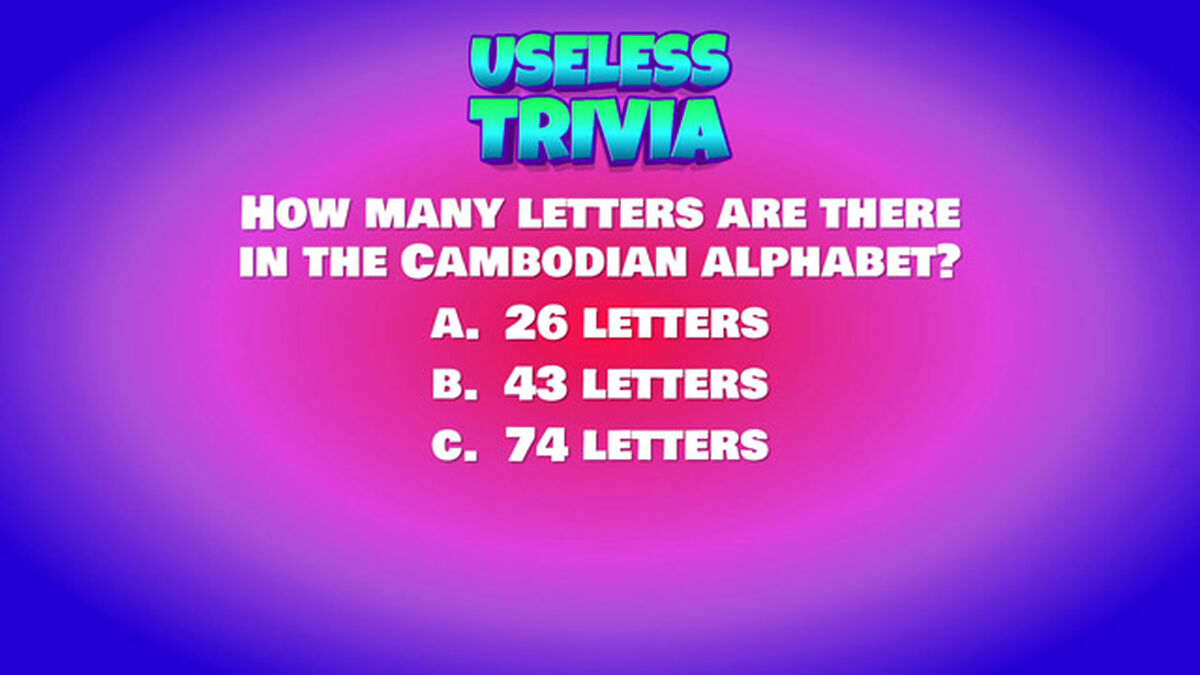 Useless Trivia Round Five image number null